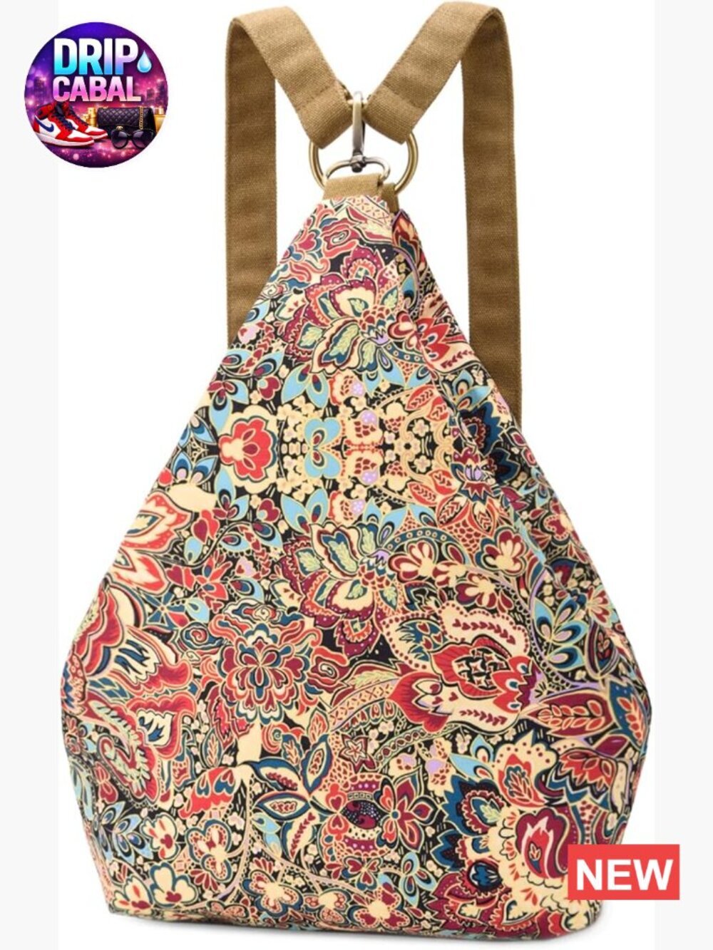 Bohemian Canvas Daypack Backpack Purse with Adjustable Straps